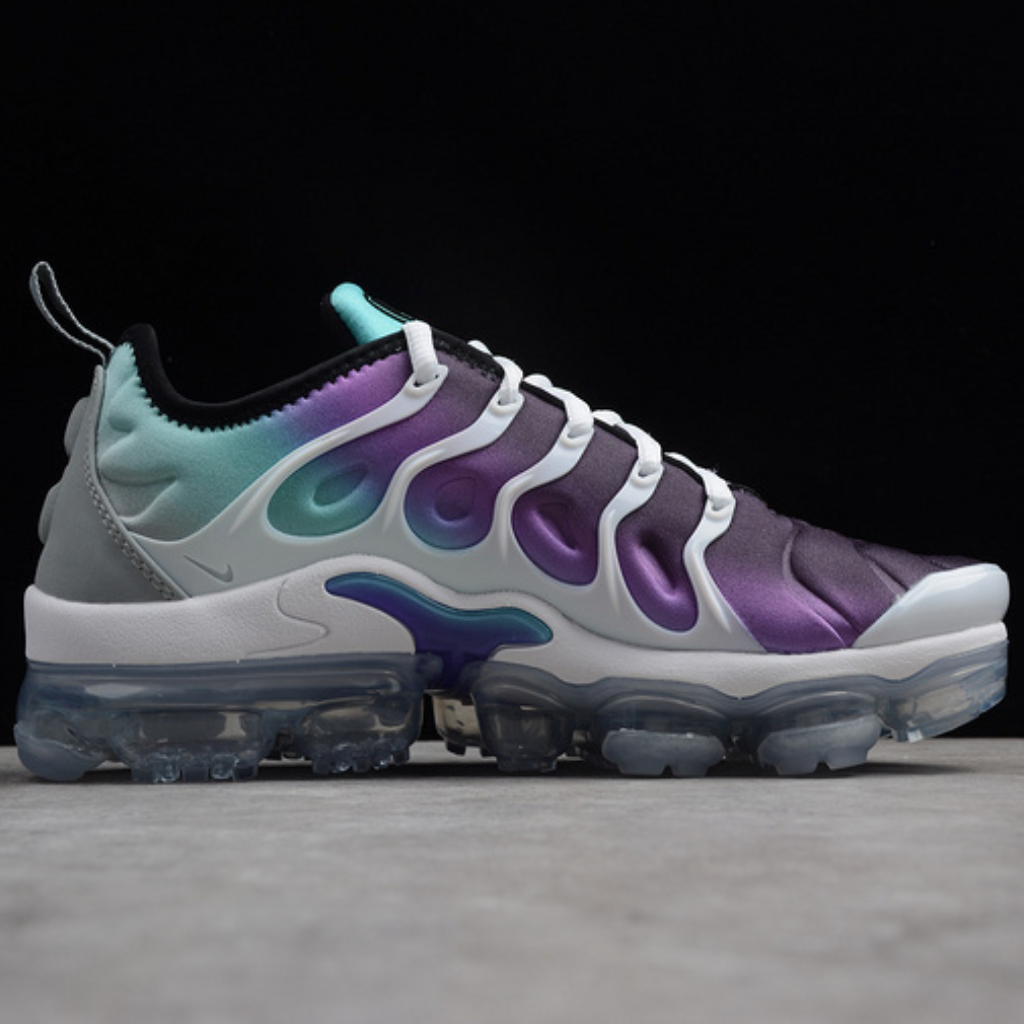 Tênis Runner Malha Branco Roxo Intenso Solado Air