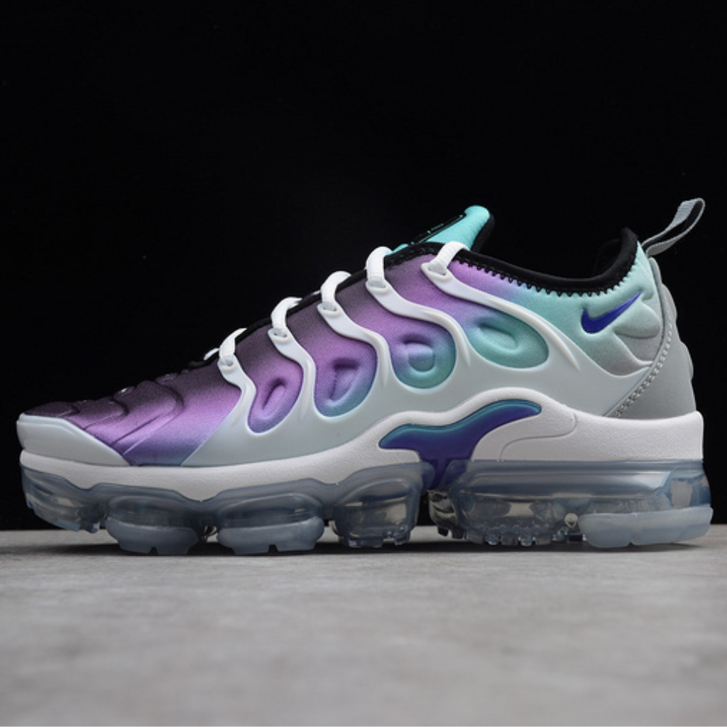 Tênis Runner Malha Branco Roxo Intenso Solado Air