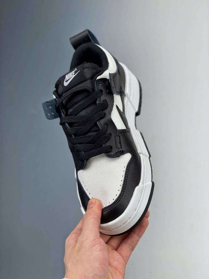 Tênis Skate Couro Cano Baixo Branco Preto