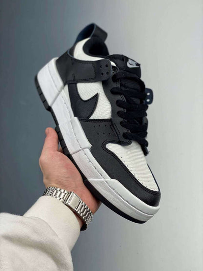 Tênis Skate Couro Cano Baixo Branco Preto