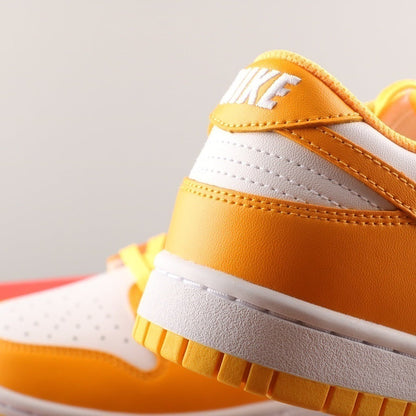 Tênis Cano Baixo Couro Laranja Neon