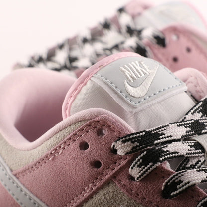 Tênis Cano Baixo Couro Rosa Pastel Detalhe Branco