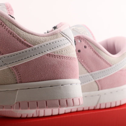 Tênis Cano Baixo Couro Rosa Pastel Detalhe Branco