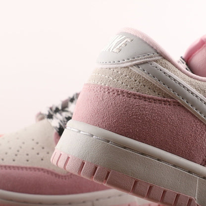 Tênis Cano Baixo Couro Rosa Pastel Detalhe Branco