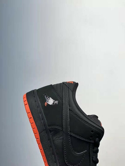 Tênis Cano Baixo Skate Couro Preto Detalhes Contrastantes