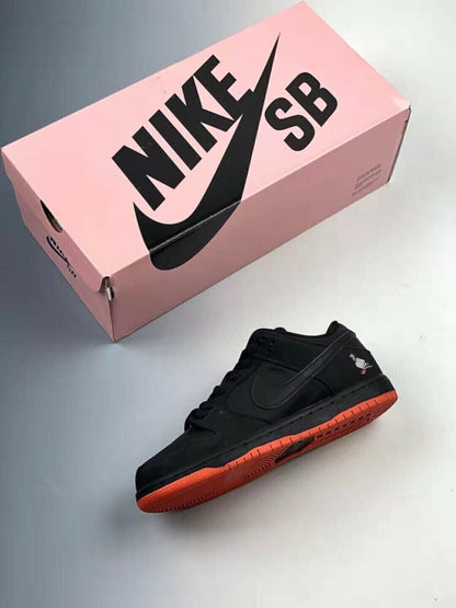 Tênis Cano Baixo Skate Couro Preto Detalhes Contrastantes