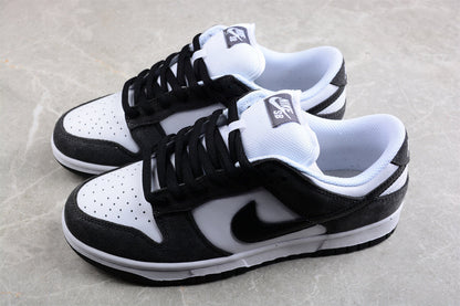Tênis Skate Couro Cano Baixo Preto Branco