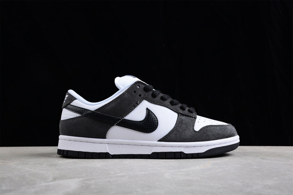 Tênis Skate Couro Cano Baixo Preto Branco
