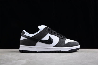 Tênis Skate Couro Cano Baixo Preto Branco