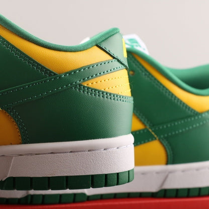 Tênis Cano Baixo Skate Couro Verde e Amarelo