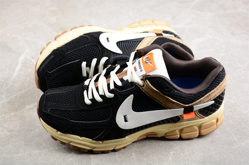 Tênis Runner Malha Branco Detalhe Preto e Amarelo
