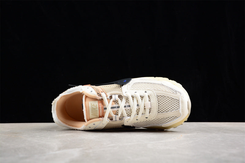 Tênis Runner Malha Branco Cinza Detalhe Amarelo