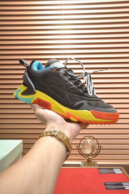 Tênis Runner Malha Multicolor Detalhe Listrado