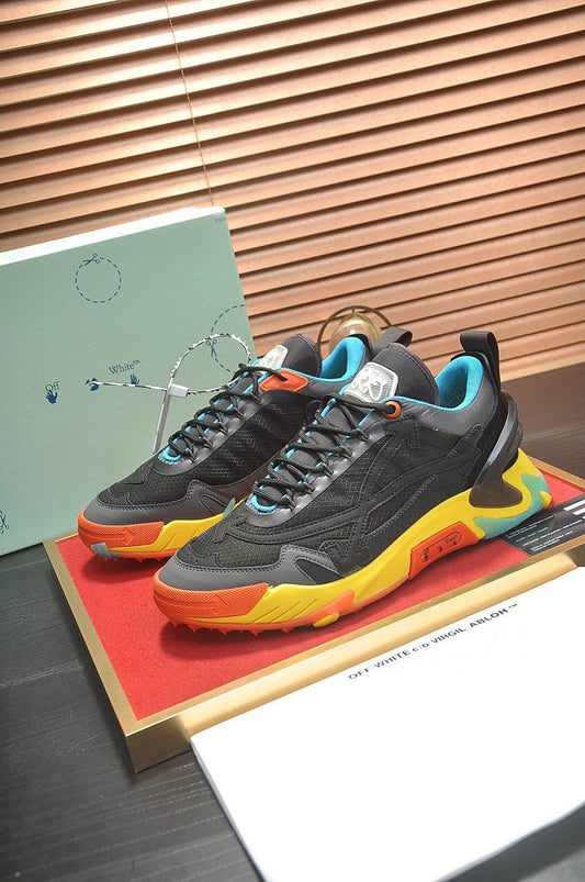 Tênis Runner Malha Multicolor Detalhe Listrado