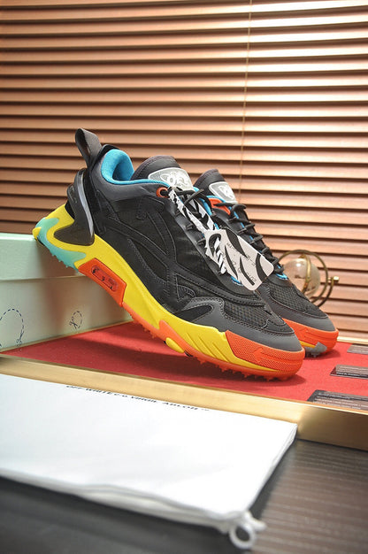 Tênis Runner Malha Multicolor Detalhe Listrado
