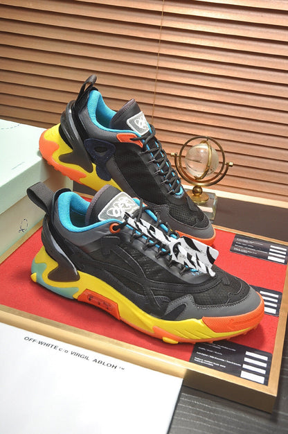 Tênis Runner Malha Multicolor Detalhe Listrado