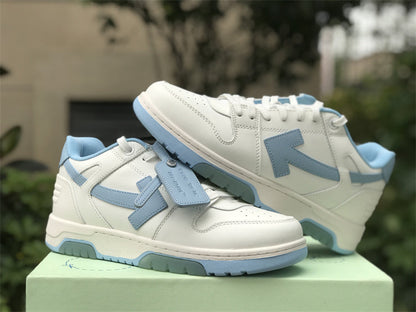 Tênis Couro Branco Azul