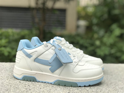 Tênis Couro Branco Azul