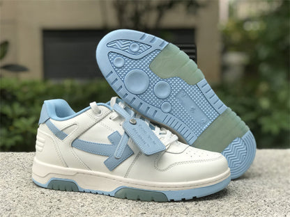 Tênis Couro Branco Azul