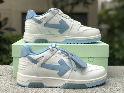 Tênis Couro Branco Azul