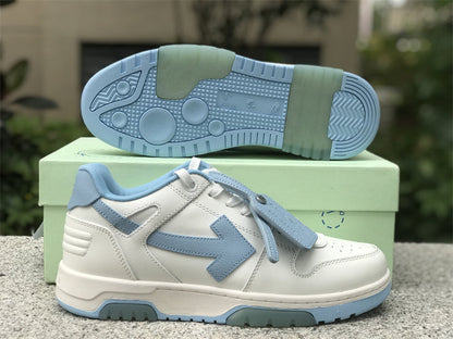 Tênis Couro Branco Azul