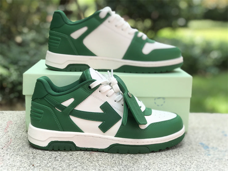 Tênis Couro Branco Verde