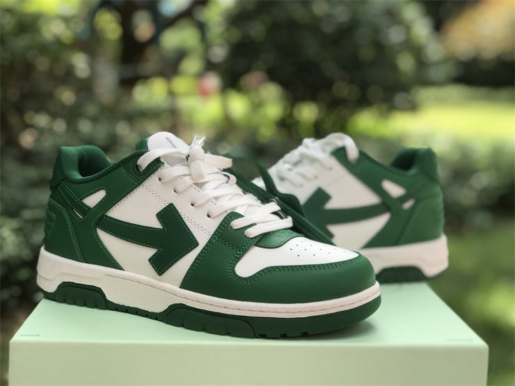 Tênis Couro Branco Verde