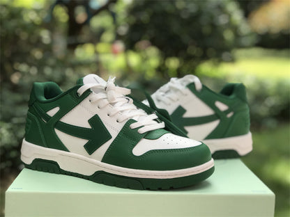 Tênis Couro Branco Verde