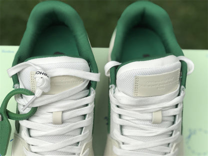 Tênis Couro Branco com Detalhe Verde Listra Lateral