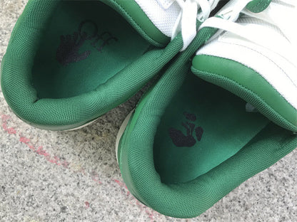 Tênis Couro Branco Verde