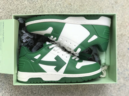 Tênis Couro Branco Verde