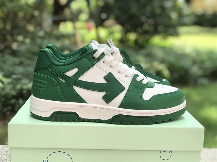 Tênis Couro Branco Verde
