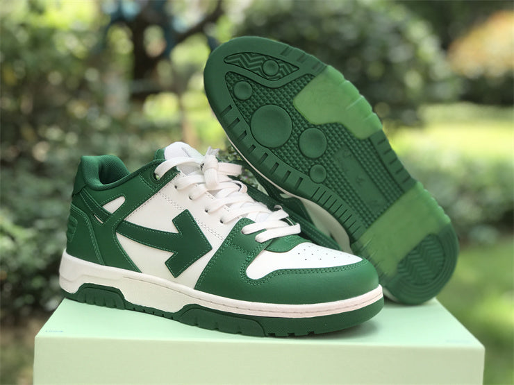 Tênis Couro Branco Verde