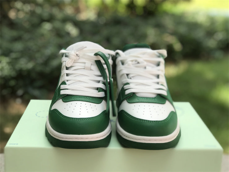 Tênis Couro Branco Verde