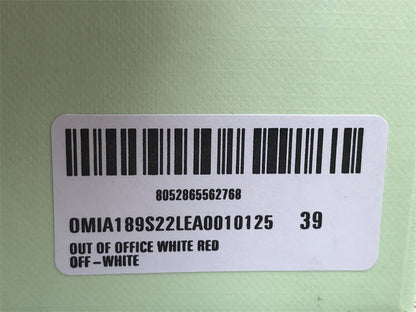 Tênis Couro Branco Detalhe Vermelho Listrado