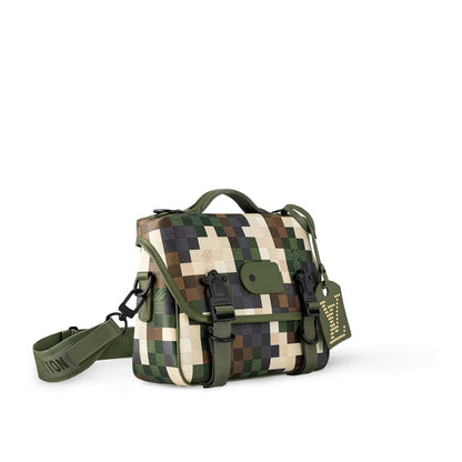 Bolsa Padrão Xadrez Camuflagem Logomania