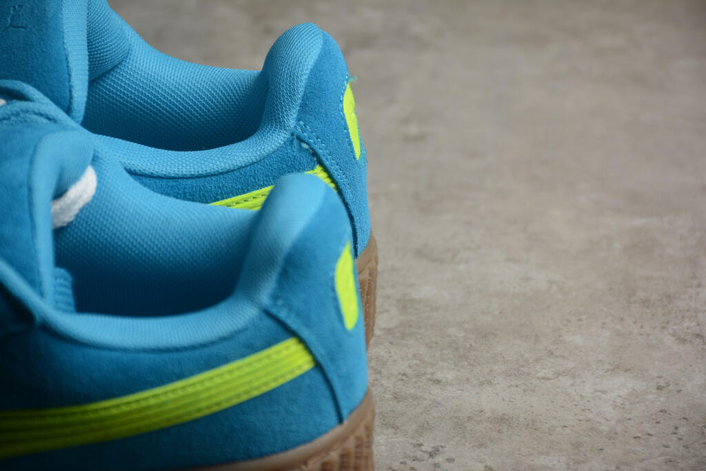 Tênis Plataforma Azul Solado Espesso Estilo Creeper