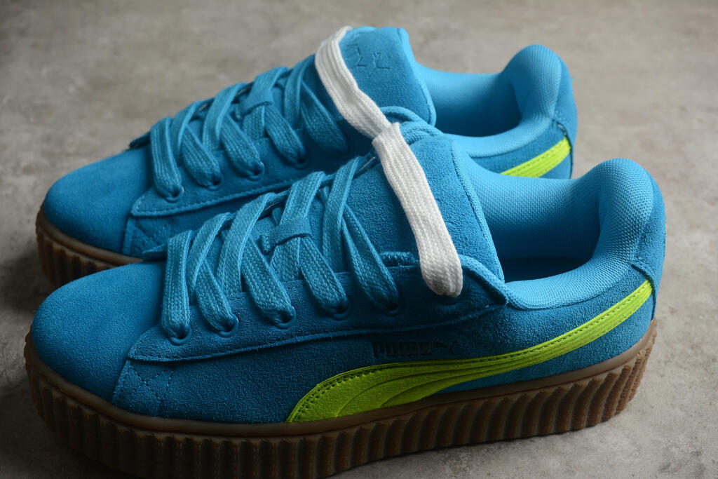 Tênis Plataforma Azul Solado Espesso Estilo Creeper