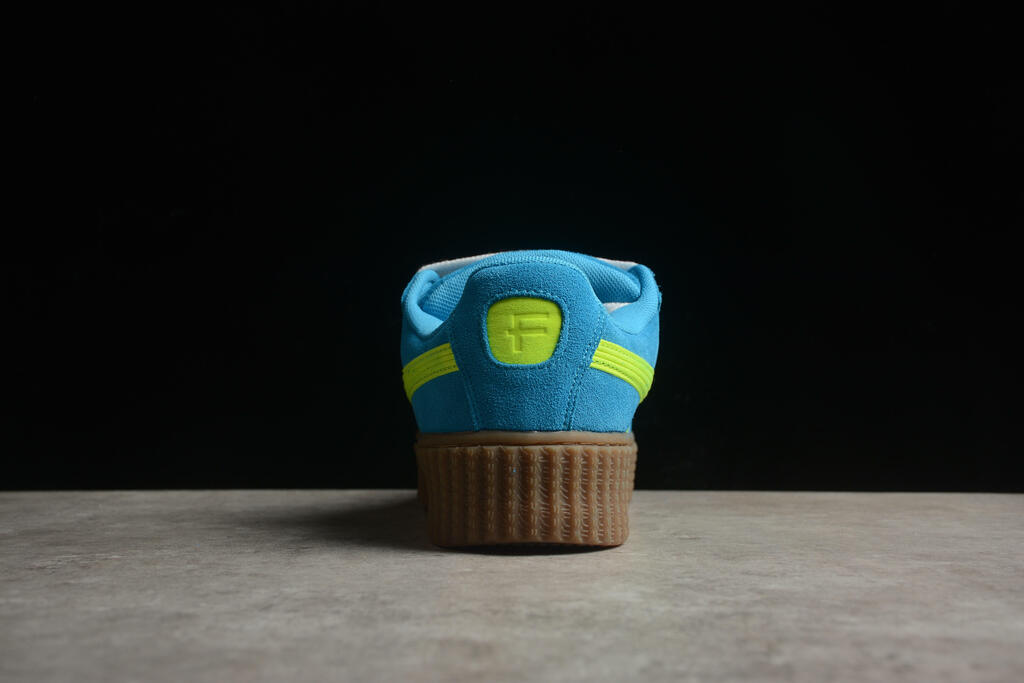 Tênis Plataforma Azul Solado Espesso Estilo Creeper