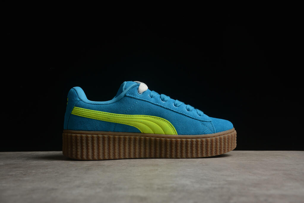 Tênis Plataforma Azul Solado Espesso Estilo Creeper