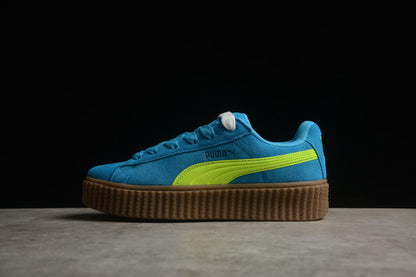 Tênis Plataforma Azul Solado Espesso Estilo Creeper