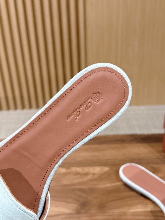 Sandália Loro Piana Summer Charms Feminina na cor Azul Claro, detalhe 5