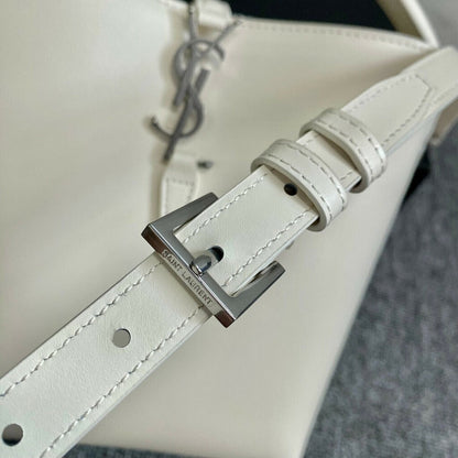 Bolsa Satchel Couro Branco Grande