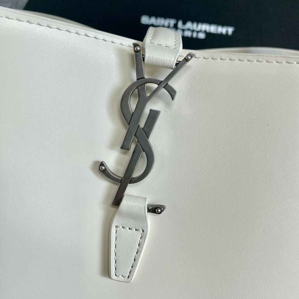 Bolsa Satchel Couro Branco Grande