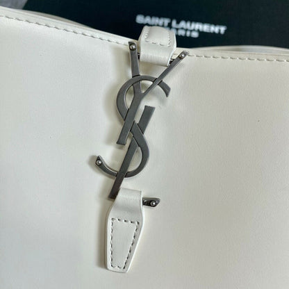 Bolsa Satchel Couro Branco Grande
